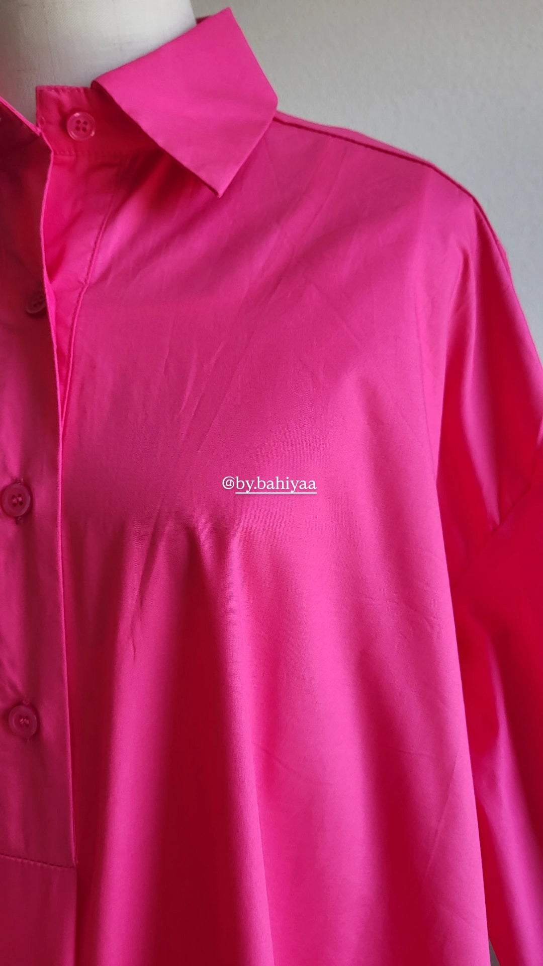 Chemise longue en coton – Taille unique, coupe oversize | By Bahiyaa