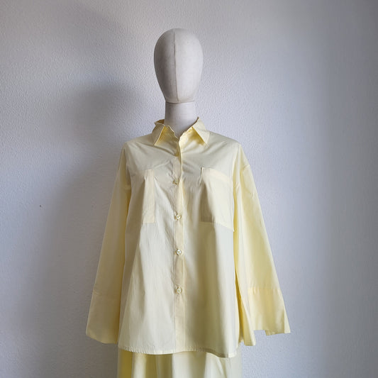 Jupe longue Jaune beurre et sa chemise
