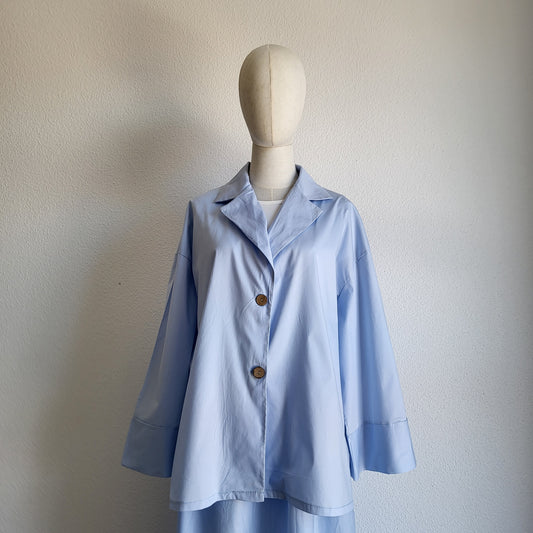 Jupe bleu et sa chemise