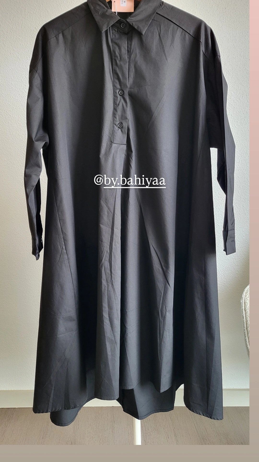 Chemise longue en coton – Taille unique, coupe oversize | By Bahiyaa