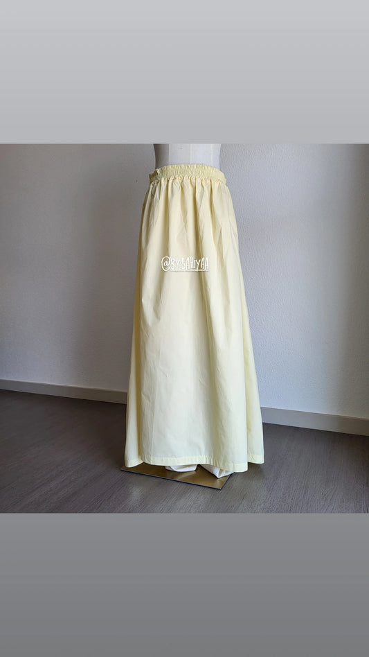 Jupe coton jaune poussin