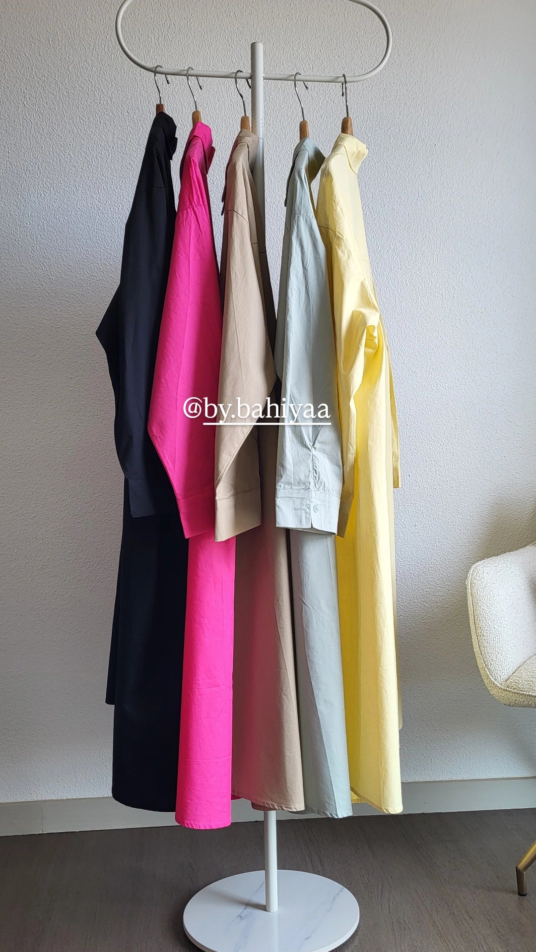 Chemise longue en coton – Taille unique, coupe oversize | By Bahiyaa