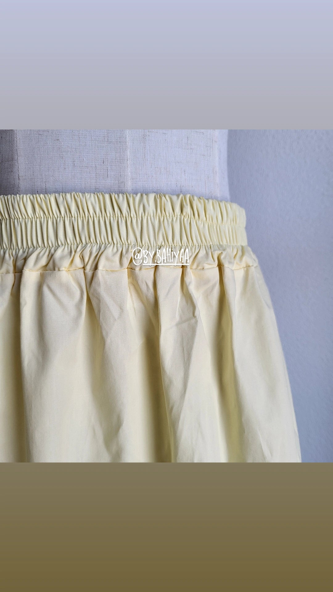 Jupe coton jaune poussin