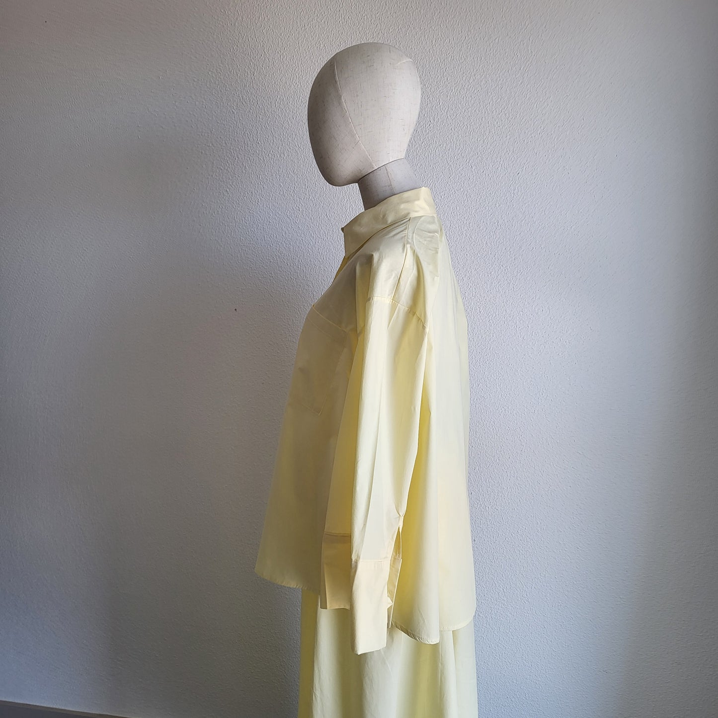 Jupe longue Jaune beurre et sa chemise