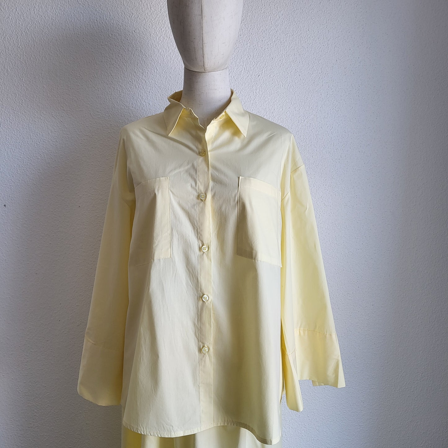 Jupe longue Jaune beurre et sa chemise